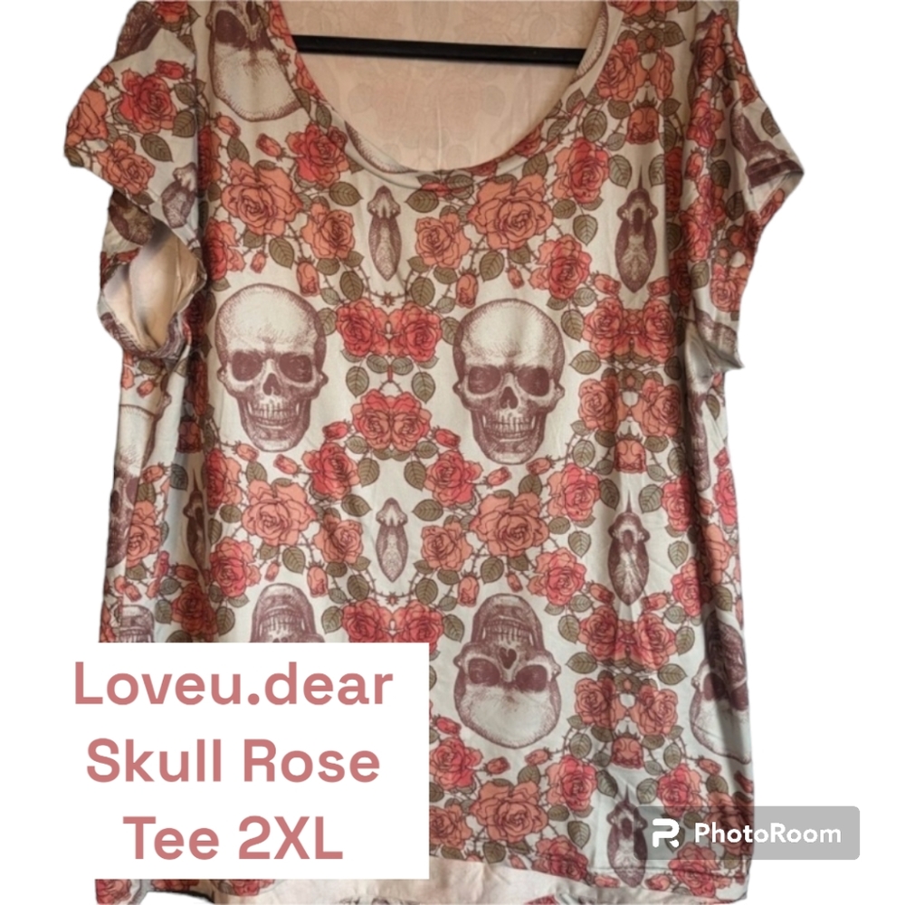 EUC Skeleton and Floral Tee